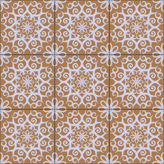 Tile decorative pattern ornament.