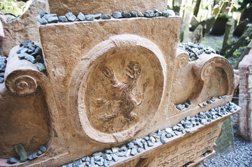  Tombstone of Judah Loew ben Bezalel  on Old Jewish Cemetery in the Jewish Quarter in Prague.