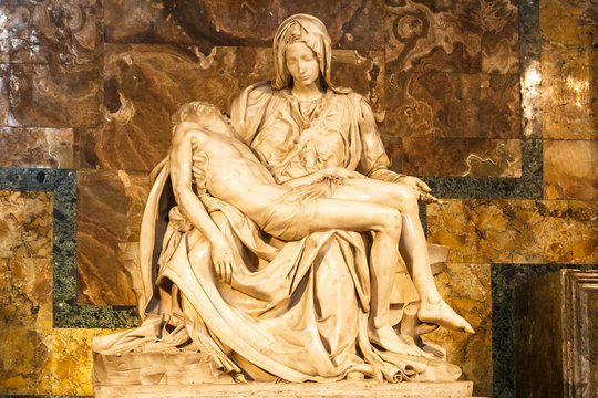 Pieta sculpture at Saint Peter's Basilica in Vatican.