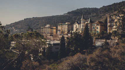 Obraz premium Europa, Barselona, Spain. Old Building in Barcelona, Spain. Top view of the city.