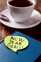 brekafast and text new year goals