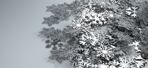 Christmas winter snowflake background