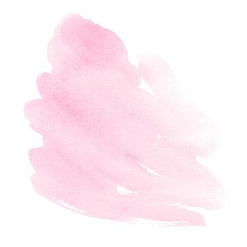 The hand draw abstract watercolor background of pastel natural delicate shade. A watercolor spot. Gentle pink color. It is possible to use for wrap, wallpaper, website, pattern, decor.