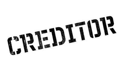 Creditor rubber stamp. Grunge design with dust scratches. Effects can be easily removed for a clean, crisp look. Color is easily changed.