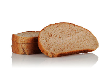 slices of bread from wheat flour