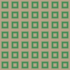 Beige and green ornamental pattern design render seamless wallpaper