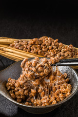 藁入り納豆　Natto Japanese foods