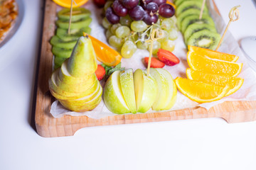 fruit plate with fresh on the Board