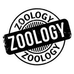 Zoology rubber stamp. Grunge design with dust scratches. Effects can be easily removed for a clean, crisp look. Color is easily changed.