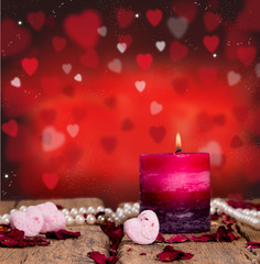 St Valentine's Day setting. Valentines day concept