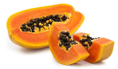 slices of sweet papaya