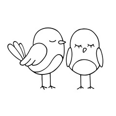 Birds in love