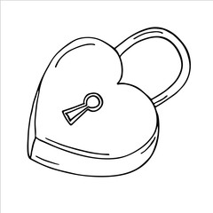 Heart-shaped lock