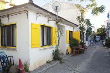 street in the old town island Bozcaada