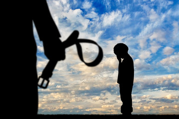 Child violence concept