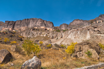 Skalne miasto Wardzia w Gruzji. The rock city Vardzia in Georgia.