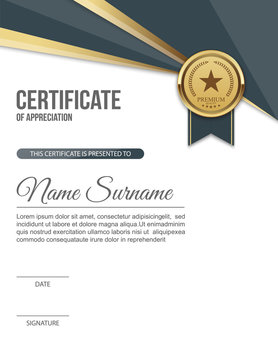 Vector certificate template.