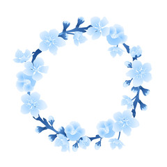 Fototapeta na wymiar Graphic sakura wreath