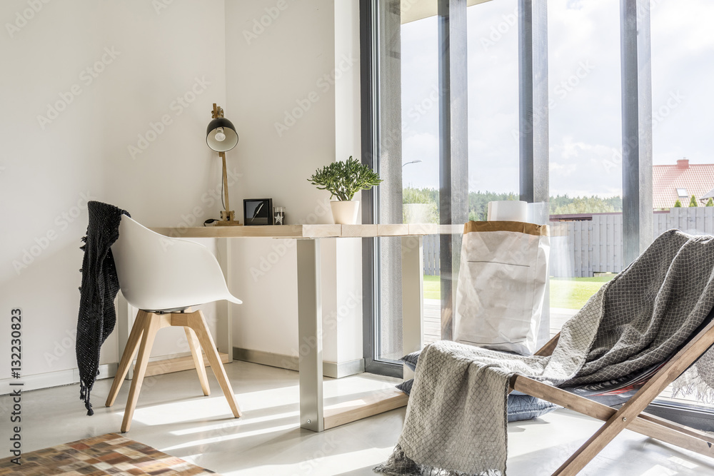 Wall mural Room with desk and chair