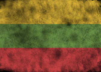 Grunge Lithuania flag.