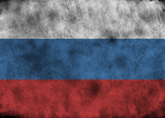 Fototapeta premium Grunge Russia flag.