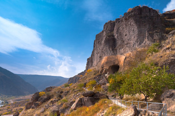 Skalne miasto Wardzia w Gruzji. The rock city Vardzia in Georgia.