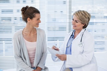 Patient consulting a doctor