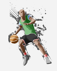basketball player, 3d rendering