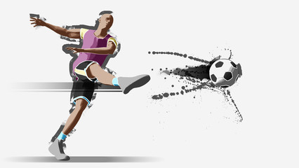 Soccer player, 3d rendering