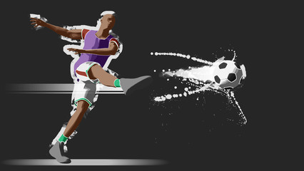 Soccer player, 3d rendering