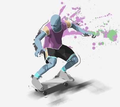 Skater, 3d rendering