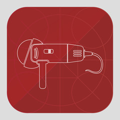 electric saw outline vector icon