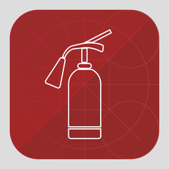fire extinguisher outline vector icon