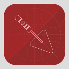 putty knife outline vector icon