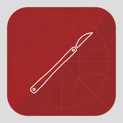 scalpel outline vector icon