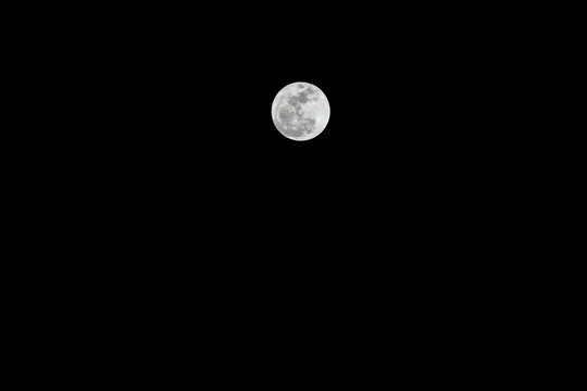 Moon on dark night