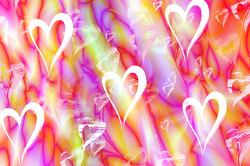 Valentine heart theme background