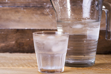 Mineral water in a glass