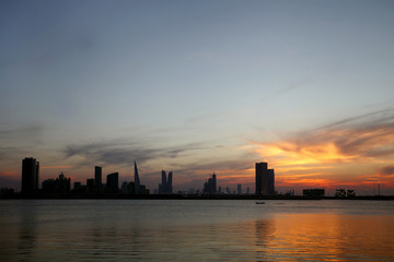 Naklejka premium A beautiful view of Bahrain skyline 