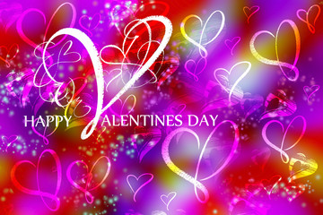Valentine heart theme background