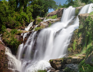 Obraz premium Mae Klang waterfall in doi-inthanon Chiangmai , Thailand