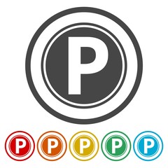 Obraz premium Parking Icon Vector, Paid parking icon 