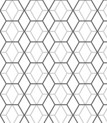Abstract geometric black and white hipster fashion hexagon pattern