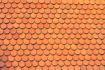 Round shape roof tiles background