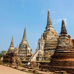 Fototapeta premium Pagoda at Ayutthaya Thailand