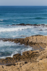 Fototapeta na wymiar atlantic coastline in europe, with surfs