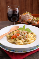 Cappelletti in turkey broth with herbs