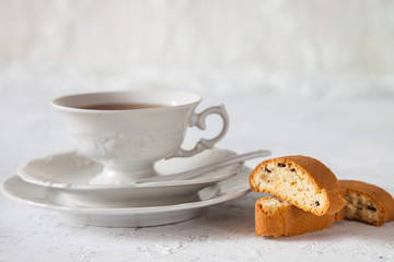 biscotti cookies on a table, selective focus