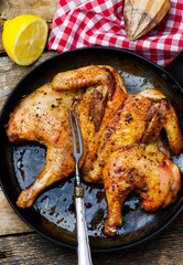 Chicken under a Brick.