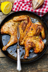 Chicken under a Brick.